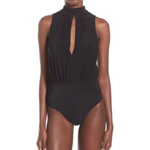 Mock Neck Keyhole Bodysuit